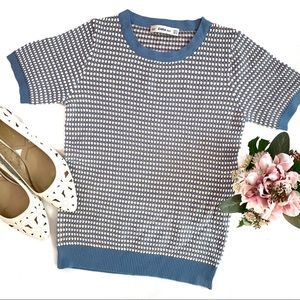 Zara, short sleeve light blue sweater